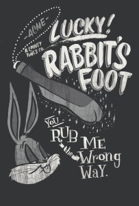 Among Banks' favorite illustrations was this one featuring Bugs Bunny. Photo credit: Warner Bros. (Struck Advertising).