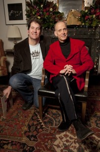 Mitchell Kezin, director of 'Jingle Bell Rocks!', with John Waters,